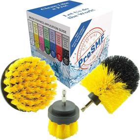 img 4 attached to ProSMF Drill Brush Set - Powerful All Purpose Cleaning Tool - Scrub Brush 🧽 for Cleaning Supplies - Shower, Grout, and Bathtub Cleaner - Bathroom Accessories - Tile Cleaning Brush