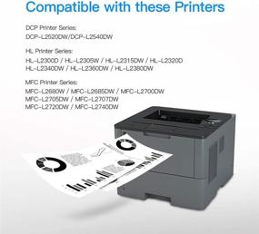 img 2 attached to 🖨️ LxTek Compatible Drum Unit Replacement for Brother DR630 DR-630 High Yield | Compatible with MFC-L2705DW, MFC-L2720DW, HL-L2300D, HL-L2300D, HL-L2320D Printer (2 Pack, Black)