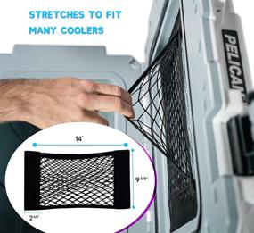 img 1 attached to ✨ Premium Cooler Net for Enhanced Dry Storage and Organization, Fits Yeti, Coleman, Igloo, Lifetime, Pelican, Canyon Ice Chests. Compatible with Cooler Lights, Wheel Kits, Camping Accessories, and Tailgating Gear