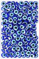 👁️ 450 otuuz 8mm evil eye beads - handmade resin charms for diy jewelry making: bracelets, earrings, necklaces - turkish evil eye spacer beads logo