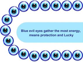 img 3 attached to 👁️ 450 Otuuz 8mm Evil Eye Beads - Handmade Resin Charms for DIY Jewelry Making: Bracelets, Earrings, Necklaces - Turkish Evil Eye Spacer Beads