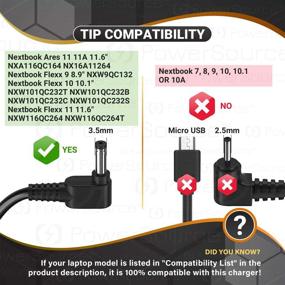 img 3 attached to UL Listed PowerSource 10W Charger for Nextbook-Ares 11, 11A, Flexx 10/11.6/9 Tablets - 6.5 Ft Long Adapter Cord