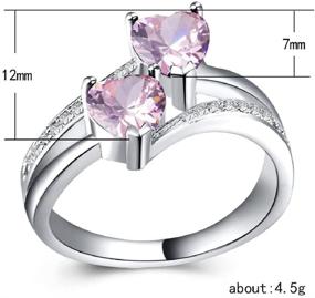 img 1 attached to LVSHI Romantic Sterling Amethyst Zirconia Women's Jewelry