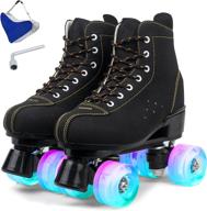 👟 premium high-top roller skates for women and men | outdoor/indoor skating | includes bag logo