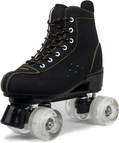 img 2 attached to 👟 Premium High-Top Roller Skates for Women and Men | Outdoor/Indoor Skating | Includes Bag