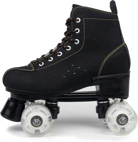 img 3 attached to 👟 Premium High-Top Roller Skates for Women and Men | Outdoor/Indoor Skating | Includes Bag