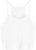 romwe ribbed camisole sleeveless racerback girls' clothing and tops, tees & blouses logo