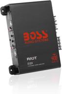 🚗 4-канальный автомобильный усилитель - boss audio systems r1004 riot series, 400 вт, полноценный диапазон, класс a/b, 2 ом стабильный, ик (интегрированная схема) - идеально подходит для автомобильных колонок и стереосистем. логотип