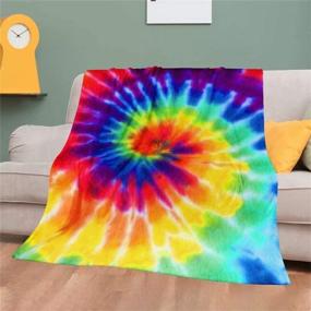 img 3 attached to 🌈 Colorful AFPANQZ Soft Tie Dye Blanket: All Season Warmth for Couch, Bed, or Sofa - Lightweight Fleece, Cozy Microplush, Perfect for Fall, Winter, Spring, and Summer - 27.5x39 inches - Ideal for Women, Men, and Kids!