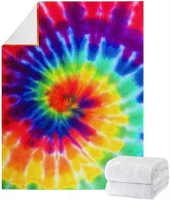 img 1 attached to 🌈 Colorful AFPANQZ Soft Tie Dye Blanket: All Season Warmth for Couch, Bed, or Sofa - Lightweight Fleece, Cozy Microplush, Perfect for Fall, Winter, Spring, and Summer - 27.5x39 inches - Ideal for Women, Men, and Kids!