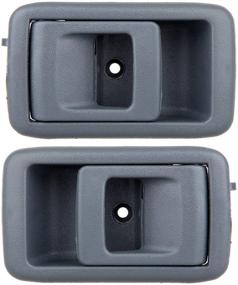 img 4 attached to ECCPP Door Handles Interior Replacement for 2001-2004 Toyota Tacoma - Gray, Set of 2