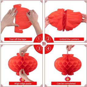 img 1 attached to 🏮 Favide 20 Pack of 10 Inch Chinese Red Paper Lanterns - Festive Decorations for New Year, Spring Festival, Wedding, and Restaurant