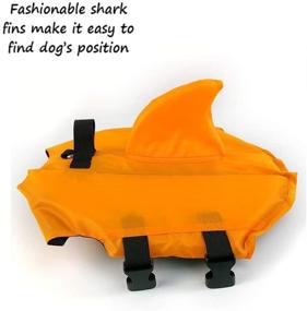 img 3 attached to CheeseandU Dog Life Jacket Shark: Adjustable Pet Swimming Vest with Free Pet UV Goggles Sunglasses – Perfect for Small to Medium Dogs on Surfing and Boating Adventures