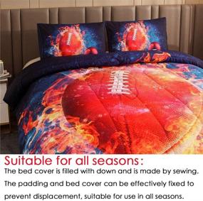 img 3 attached to Egchescebo Comforter Football Breathable 100 Microfiber