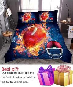 img 1 attached to Egchescebo Comforter Football Breathable 100 Microfiber