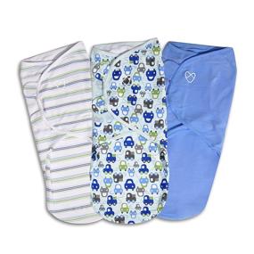 img 4 attached to 👶 Large Suze SwaddleMe Original Swaddle - 3-Pack for Babies 3-6 Months (Graphic Car Design)