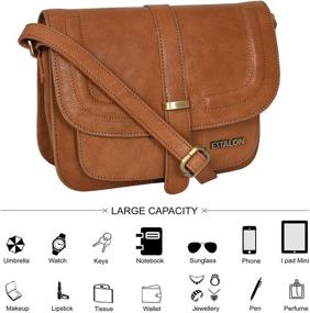 img 3 attached to 👜 Stylish Leather Crossbody Bags for Women: Crossover Handbags, Wallets, and Convenient Crossbody Purses