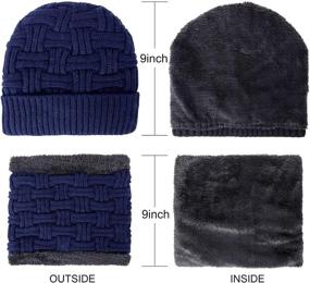 img 2 attached to Stay Cozy and Connected: 3-Piece Winter Beanie Hat Scarf and Touch Screen Gloves Set - Perfect Gift for Men and Women!