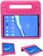 🌸 lenovo tab m10 plus 2020 2nd gen kids case - shockproof lightweight eva cover for girls, blosomeet 10.3 inch fhd lenovo tab m10 plus tb-x606f tb-x606x with rotatable kickstand & handle, rosered logo