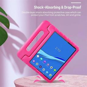 img 1 attached to 🌸 Lenovo Tab M10 Plus 2020 2nd Gen Kids Case - Shockproof Lightweight EVA Cover for Girls, Blosomeet 10.3 Inch FHD Lenovo Tab M10 Plus TB-X606F TB-X606X with Rotatable Kickstand & Handle, Rosered