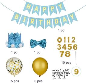 img 2 attached to 🎉 Mogoko Cat Dog Birthday Party Supplies: Puppy Pet 1st Birthday Hat, Banner, and Balloon Set for Decorations