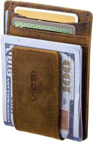 img 4 attached to 🔖 Viosi Leather Magnetic Pocket Wallet: Sleek and Functional Accessory