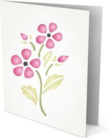 img 2 attached to 🌸 Classic Flower Designs Stencil Set - Floral Templates for Painting, 4.5 x 4.5 inch (S)