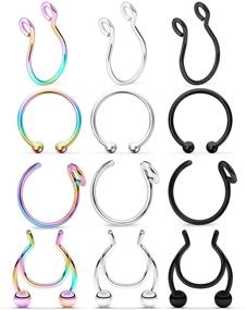 img 4 attached to Yaalozei Septum Piercing Jewelry Stainless