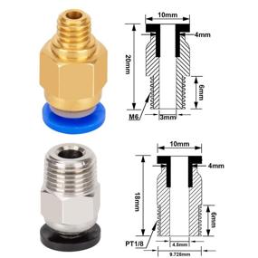 img 3 attached to 🔌 LUTER Straight Pneumatic Filament Fitting