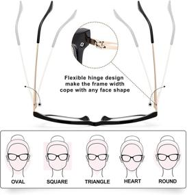 img 1 attached to 👓 Madison Avenue 2 Pack Cat Eye Reading Glasses for Women, Fashion Readers with Comfortable Spring Hinge