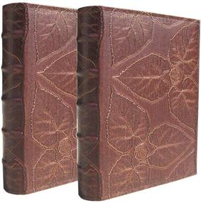 img 4 attached to 📸 ZZKOKO Photo Album 4x6 - Store 200 Photos Each, Old Brown PU Leather Cover, Family Kids Photo Albums (2 Pack)