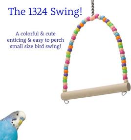 img 1 attached to 🐦 Bird Swing Toy 1324 by Bonka Bird Toys – Enhance Bird Cages for Parrots, Parakeets, Cockatiels, Finches, Lovebirds, and Budgies