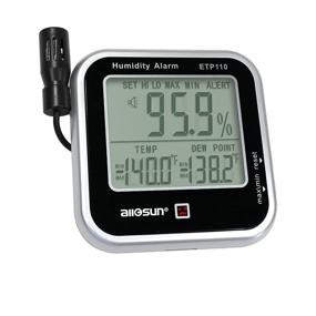 img 4 attached to ALLOSUN Digital Thermo-Hygrometer with Humidity Alarm & Long Probe: High-Quality Humidity Monitor and Dew-Point Meter