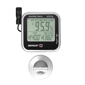 img 1 attached to ALLOSUN Digital Thermo-Hygrometer with Humidity Alarm & Long Probe: High-Quality Humidity Monitor and Dew-Point Meter