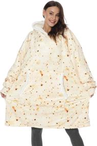 img 4 attached to Wearable Blanket Sweatshirt Oversized Pancake