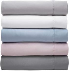 img 1 attached to 🎍 Bamboo Sheet Set - Elite Home T350, Full Size in Blush