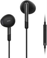 🎧 tangmai wired earbuds headphones with microphone, extra bass, lightweight, volume control, black logo