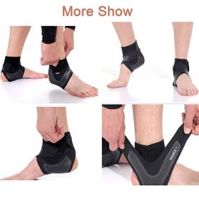 img 1 attached to Neoprene Breathable Ankle Brace - Adjustable SPOTBRACE Ankle Support for Men and Women, Elastic Foot Sleeve for Plantar Fasciitis, Running, Basketball - 1 Pair(L)