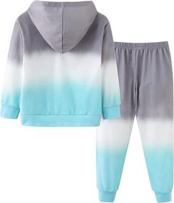 img 3 attached to Unisex Kids Christmas Outfit: 2 Piece Fleece Pullover Sweatshirt and Sweatpants Set - Active Athletic Jogger Tracksuit (Ages 4-13)