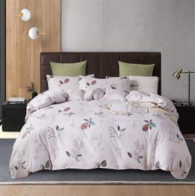 img 1 attached to 🌸 Snowfalling Floral King Size Duvet Cover Set: Ultra Soft Microfiber Hotel Collection with Zipper Closure - 3 Piece Queen Comforter Cover Set (1 Duvet Cover + 2 Pillow Shams)