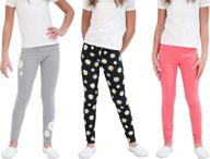 🧒 star ride girls leggings 3-pack: pull-on full-length stretch tights for kids logo