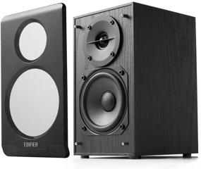 img 2 attached to Enhance Your Audio Experience with Edifier R33BT Active Bluetooth Computer Speakers - 2.0 Bookshelf Speaker - Powered Studio Monitor, Black - Pair