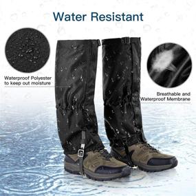 img 1 attached to 🥾 Unigear Waterproof Zipper Gaiters for Hiking, Snow Boot Leg Gaiters for Ice Climbing, Mountaineering, Hunting, and Skiing - Ideal for Men and Women