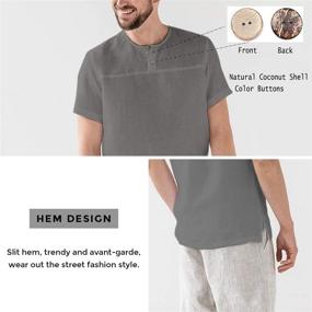 img 2 attached to Sleeve Henley Shirts Summer Casual