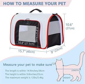 img 3 attached to Carriers Approved Lightweight Soft Sided Removable Dogs