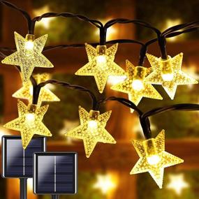 img 4 attached to 🌟 Enhance Your Outdoor Decor: 2-Pack 200 LED 40FT Star Solar String Lights with 8 Lighting Modes - Perfect for Garden, Yard, Wedding, Christmas Party - Solar Powered Patio Lights (Warm White)