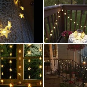 img 2 attached to 🌟 Enhance Your Outdoor Decor: 2-Pack 200 LED 40FT Star Solar String Lights with 8 Lighting Modes - Perfect for Garden, Yard, Wedding, Christmas Party - Solar Powered Patio Lights (Warm White)