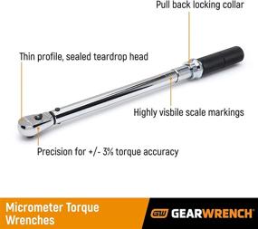 img 1 attached to 🔧 GEARWRENCH 1/2-Inch Drive Micrometer Torque Wrench 30-250 Foot Pounds - Model 85066