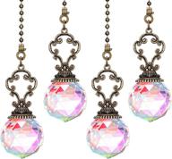 ceiling fan pull chain with crystal prism ball extender - vintage pendant for bathroom toilet ceiling light fan desk lamp логотип