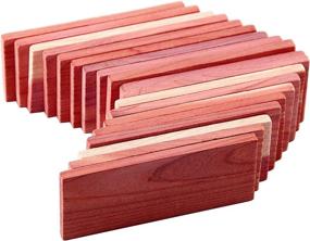 img 4 attached to Cedar Space Aromatic Red Cedar Blocks for Clothes Storage - 100% Natural Cedar Planks & Accessories, Set of 16 Pcs